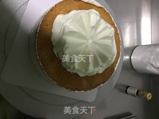 #柏翠大赛#cream Frost Decorated Flower Cake recipe