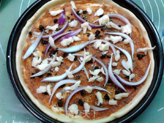 Black Pepper Beef Pizza recipe