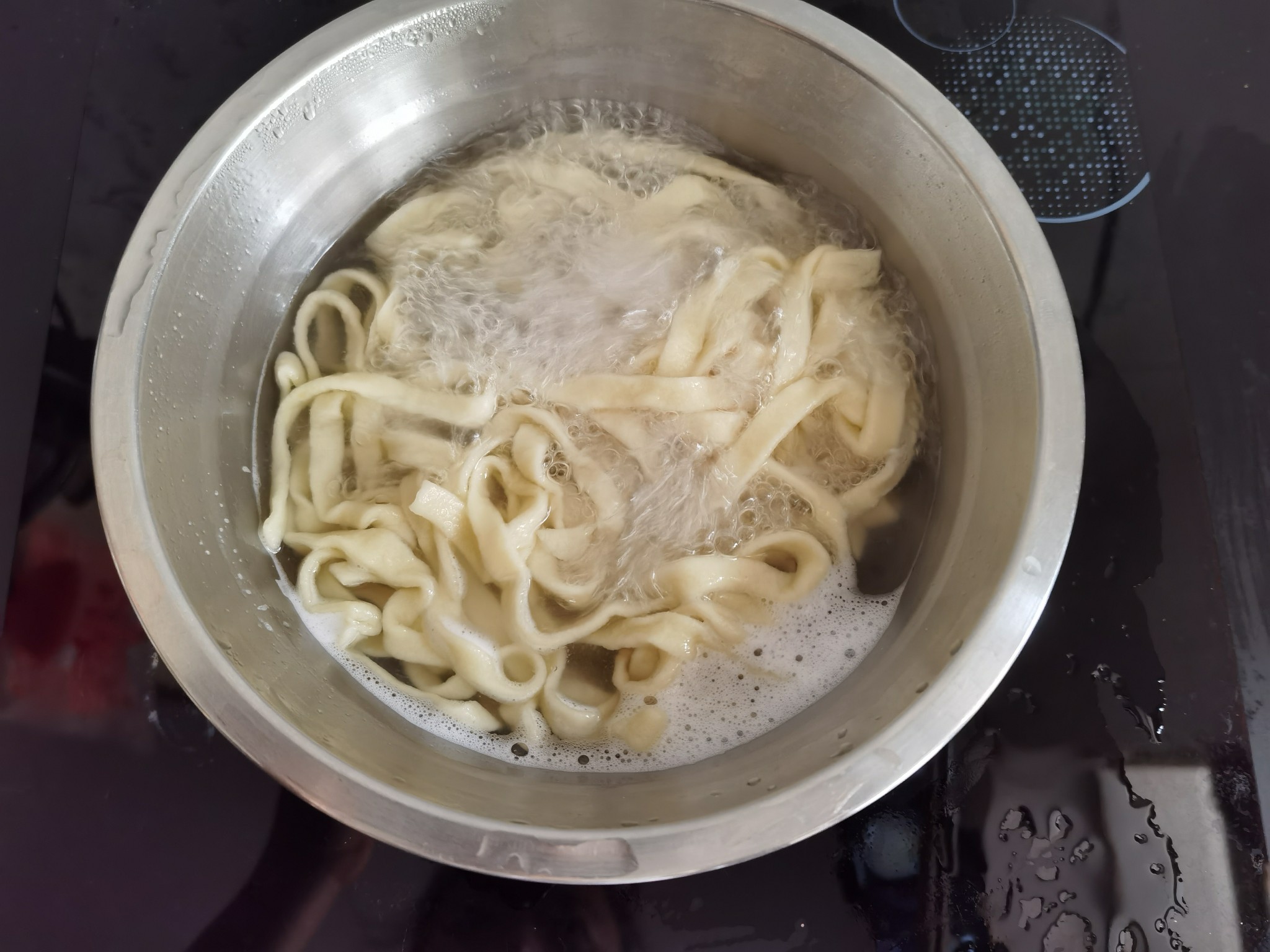 Egg Noodles with Shrimp Paste and Vegetables recipe