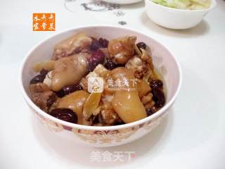 Steamed Pig's Feet with Dried Red Dates recipe