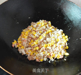 Fried Rice with Corn Salad Dressing recipe