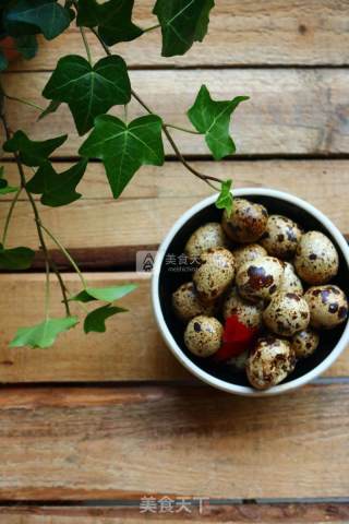 Marinated Quail Eggs with Side Dishes recipe