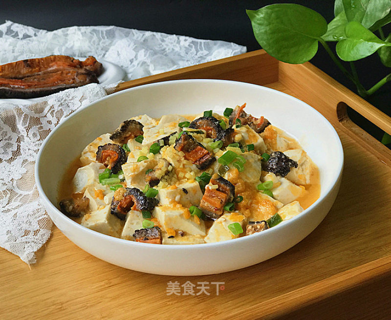 Braised Red Ginseng with Crab Yellow Tofu recipe