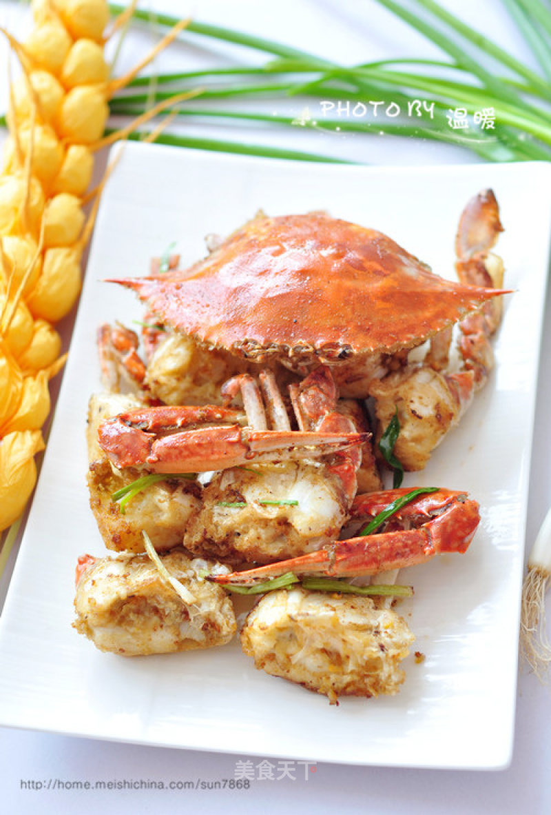 Stir-fried Crab with Scallion and Ginger recipe