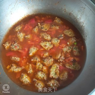 Simple and Delicious Tomato Pimple Soup (ball Version) recipe