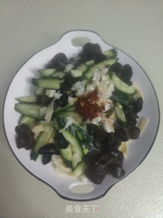 Tossed Cucumber, Fungus, Bean Curd recipe