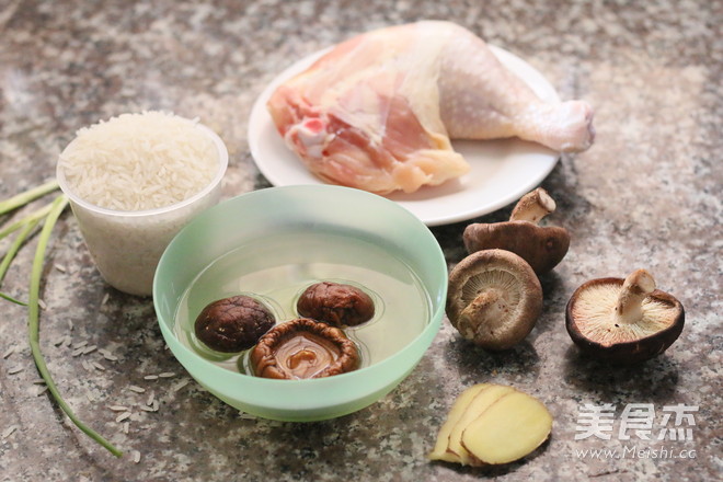 Mushroom Chicken Congee recipe