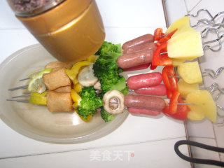 [colorful Miscellaneous Vegetables Randomly Skewers]——a Free Barbecue at Home in The Cold Season recipe