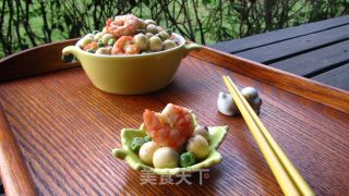 Shrimp, Green Beans and Lotus Seed Rice recipe