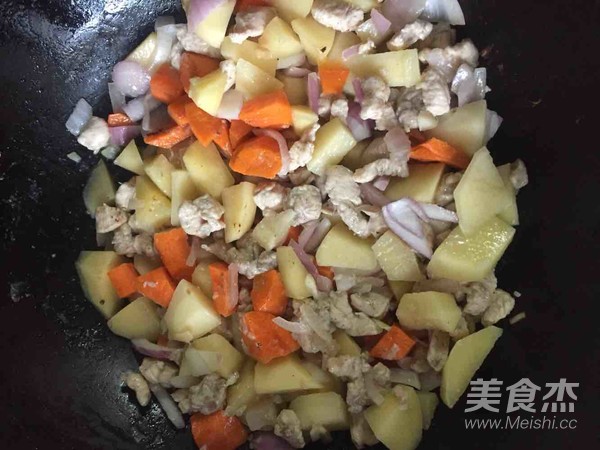 Potato Chicken Curry Rice recipe