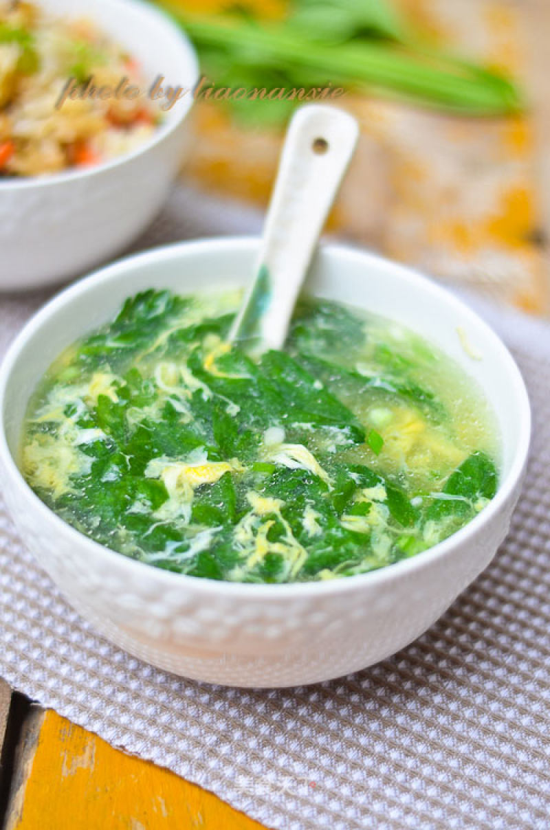 Celery Leaf Egg Drop Soup recipe