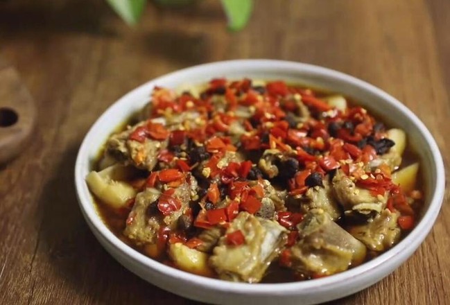 Steamed Pork Ribs with Chopped Pepper recipe