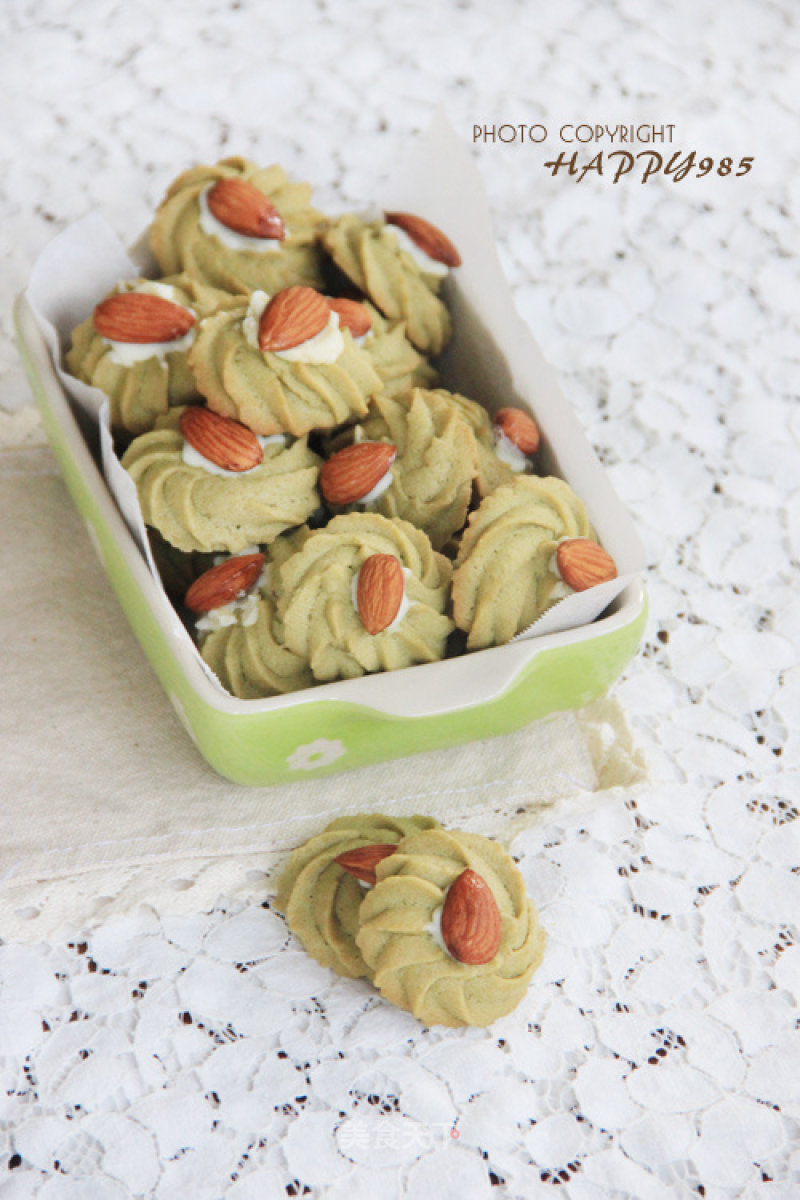 Making Cookies in Different Ways-matcha Almond Danish Pastry recipe