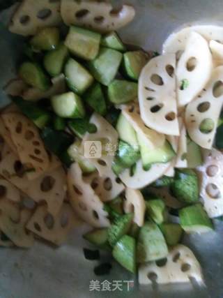 Refreshing Lotus Root Slices ~ Cucumber Cold Lotus Root Slices recipe