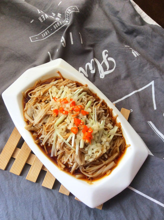 Microwave Garlic Enoki Mushroom recipe