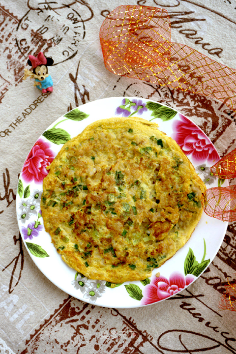 Scallion Rice Omelette recipe