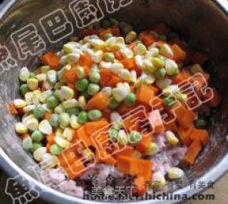 Children's Favorite --- Steamed Seasonal Vegetables with Minced Fish Glue recipe