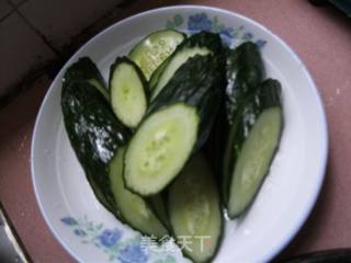 Fried Cucumber with Basil recipe