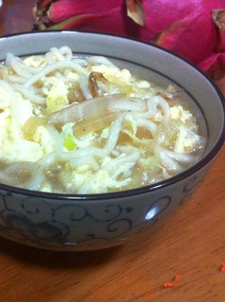 Cabbage Egg Noodle Soup