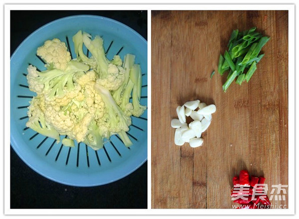 Dry Stir-fried Organic Cauliflower recipe