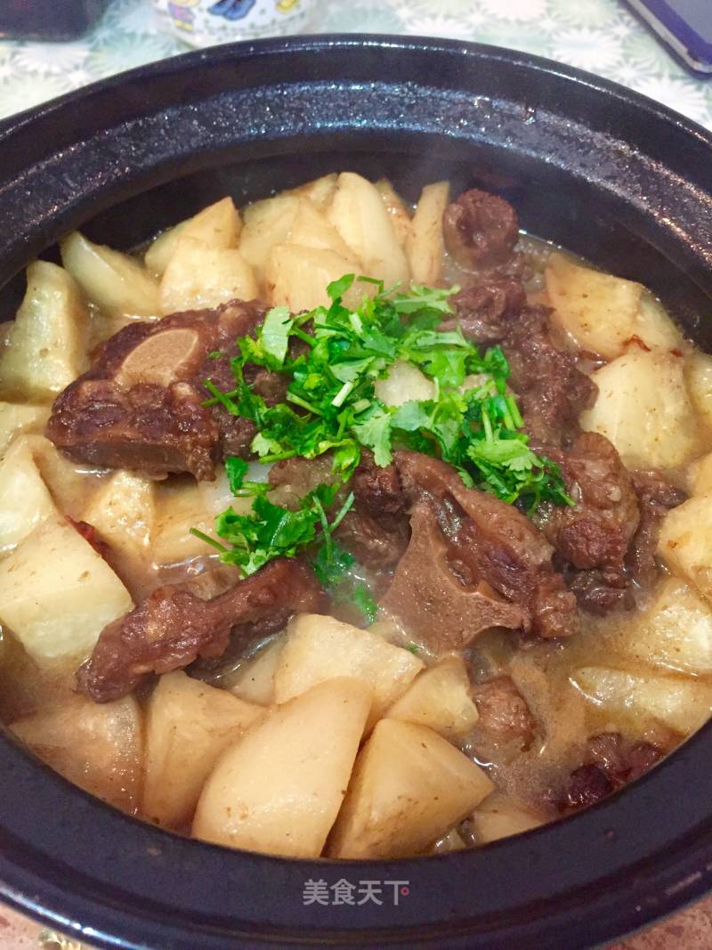 Casserole Oxtail Stewed Radish recipe