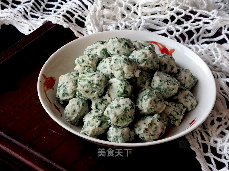 Homemade Shepherd's Purse Meatballs and Shiitake Mushroom Meatballs recipe