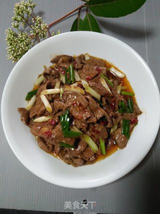 Stir-fried Scallion with Pork Liver recipe