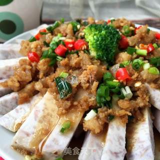 Steamed Taro with Minced Meat recipe