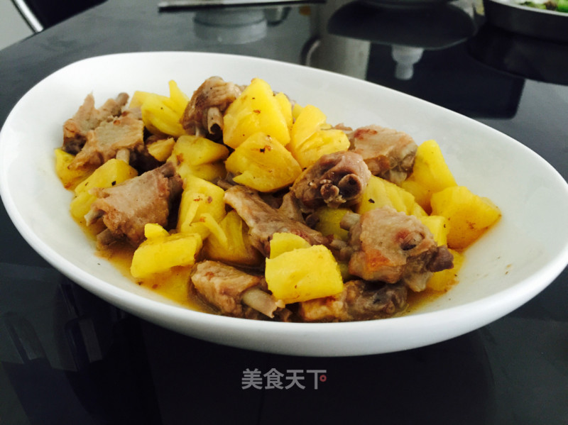 Stir-fried Duck Wings with Pineapple recipe