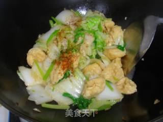 Chinese Cabbage Braised Tofu with Oil recipe