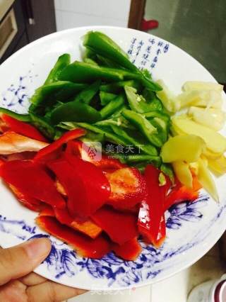 Fresh Squid with Green Pepper recipe