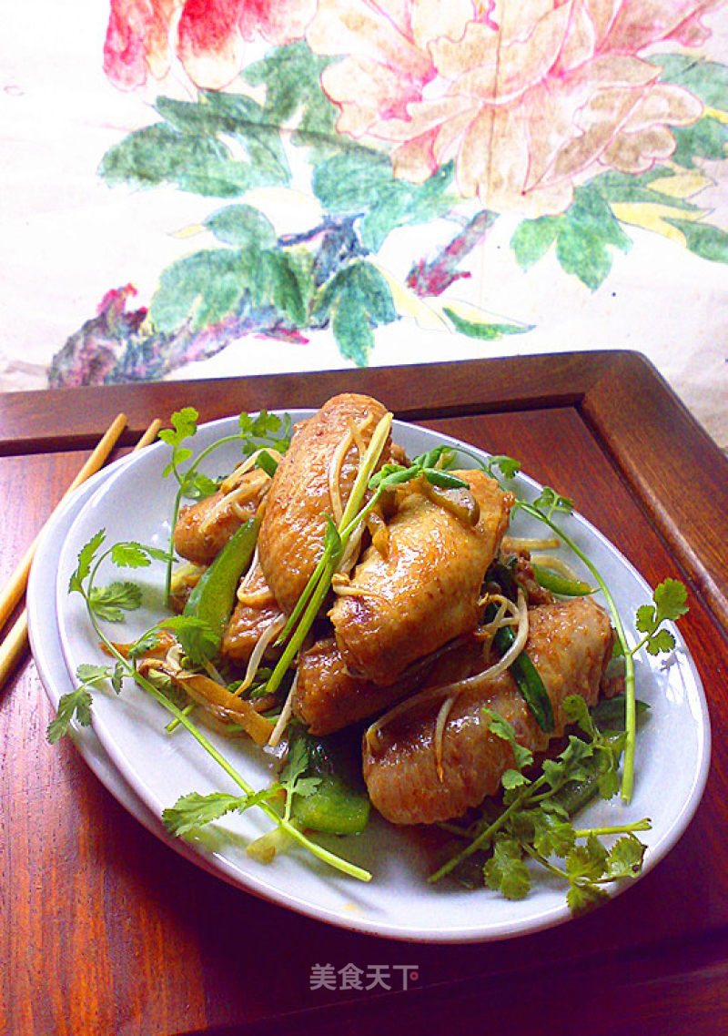 Braised Chicken Wings with Mustard recipe