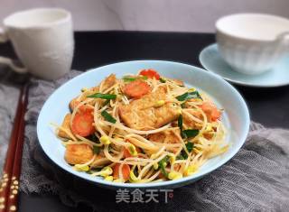 Stir-fried Tofu with Soybean Sprouts recipe