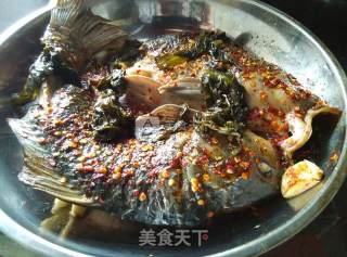 #aca烤明星大赛#[grilled Fish with Pickled Cabbage] Electric Oven recipe