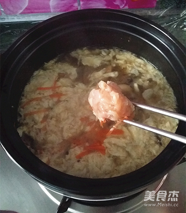 Chicken Shredded Yam Black Pepper Hot and Sour Soup recipe