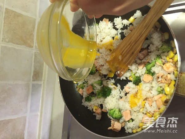 Salmon Golden Fried Rice recipe