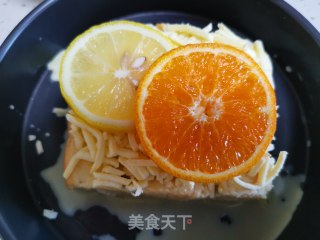 Grilled Toast with Orange Milk recipe