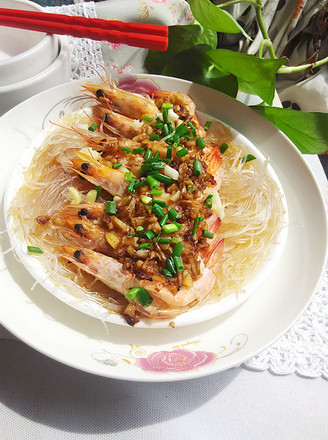 Steamed Shrimp with Garlic Vermicelli recipe