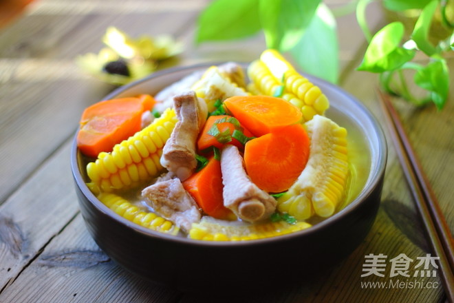 Carrot Soup with Corn Ribs recipe