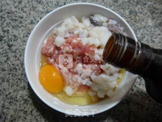 Steamed Minced Pork with Egg and Squid recipe