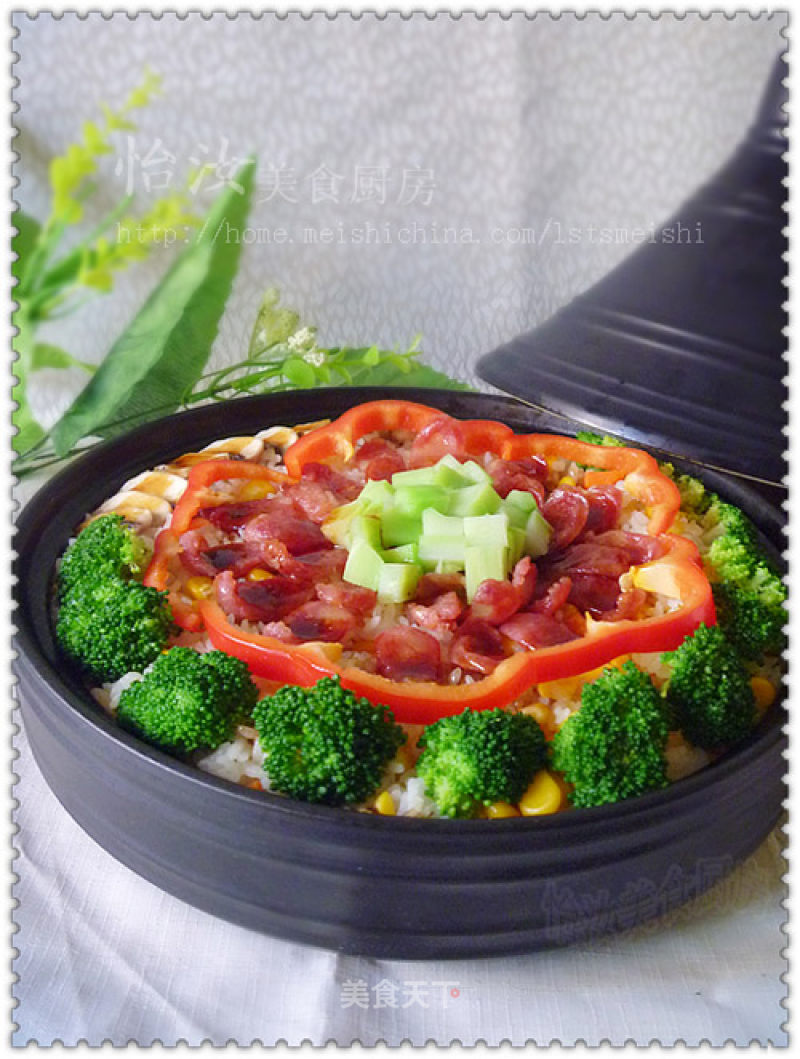 【yiru Private House Style Rice】taji Pot Corn Sausage Rice recipe