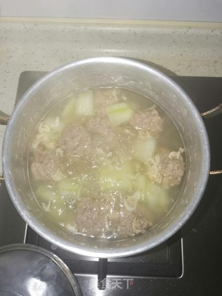 Winter Melon Shrimp Skin Meatball Soup recipe