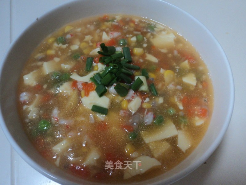 Japanese Tofu and Fresh Vegetable Soup