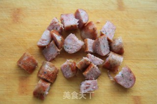 Golden Toast Sausage Salad recipe
