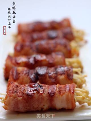 #东 Shot Steak Machine#bacon and Mushroom Rolls recipe