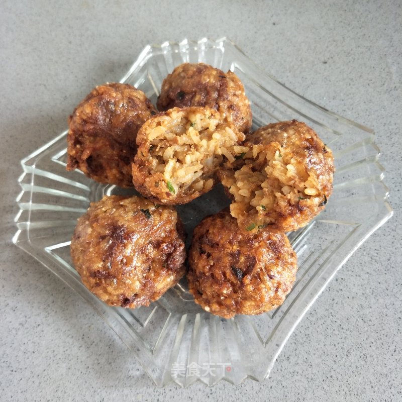 Fried Glutinous Rice Balls recipe