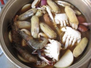 Super Luxurious Bowl of Soup—korean Seafood Bean Paste Soup recipe