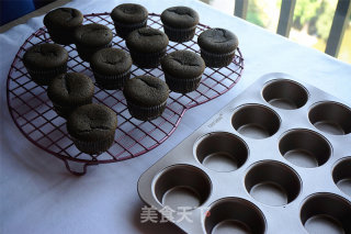 #柏翠大赛# Bamboo Charcoal Cup Cake recipe