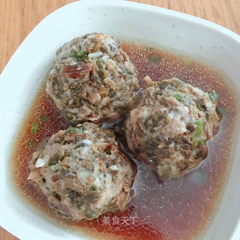Mei Cai Meatballs recipe