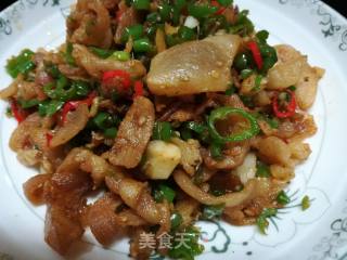 Green and Red Chili Fried Oil Residue recipe